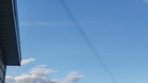 Dark line leading the chemtrails