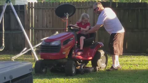 Driving the Mower