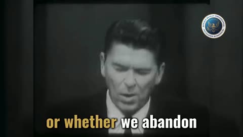 President Ronalad Reagan: This is the issue of this election: Whether we believe in