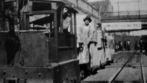 Armour's Electric Trolley (1897 Original Black & White Film)