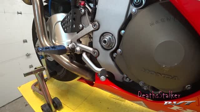 RC51 Down and how to fix a bent rear brake pedal