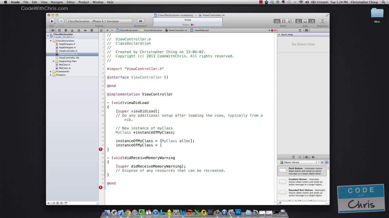 Learn Objective C Tutorial For Beginners - Episode 2