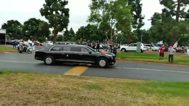 Joe Biden arriving in Orange County