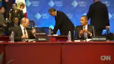 Putin and Obama shate a laugh at (2012)