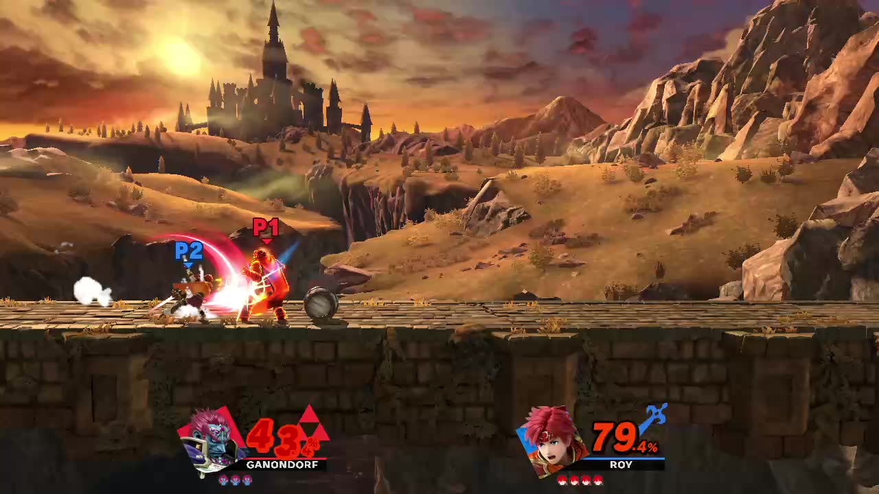 Ganondorf vs Roy on Bridge of Eldin (Super Smash Bros Ultimate)