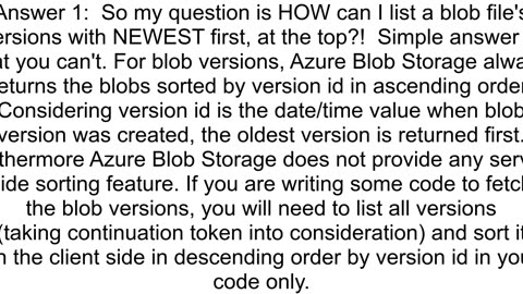How to list blob files with newest first in Azure Portal