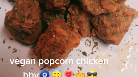 Vegan popcorn chicken