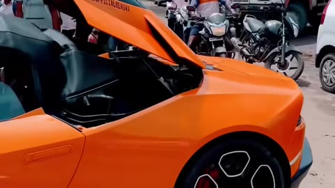 Lamborghini roof opening in public _lamborghini _supra _trendingsong _systummm