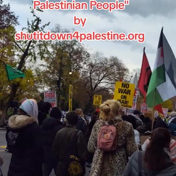 "ARMS EMBARGO NOW! ALL OUT FOR GAZA" in New York City.