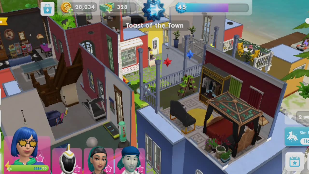 The Sims Mobile - New 90 Sunset Jetty house lots preview + host party theme