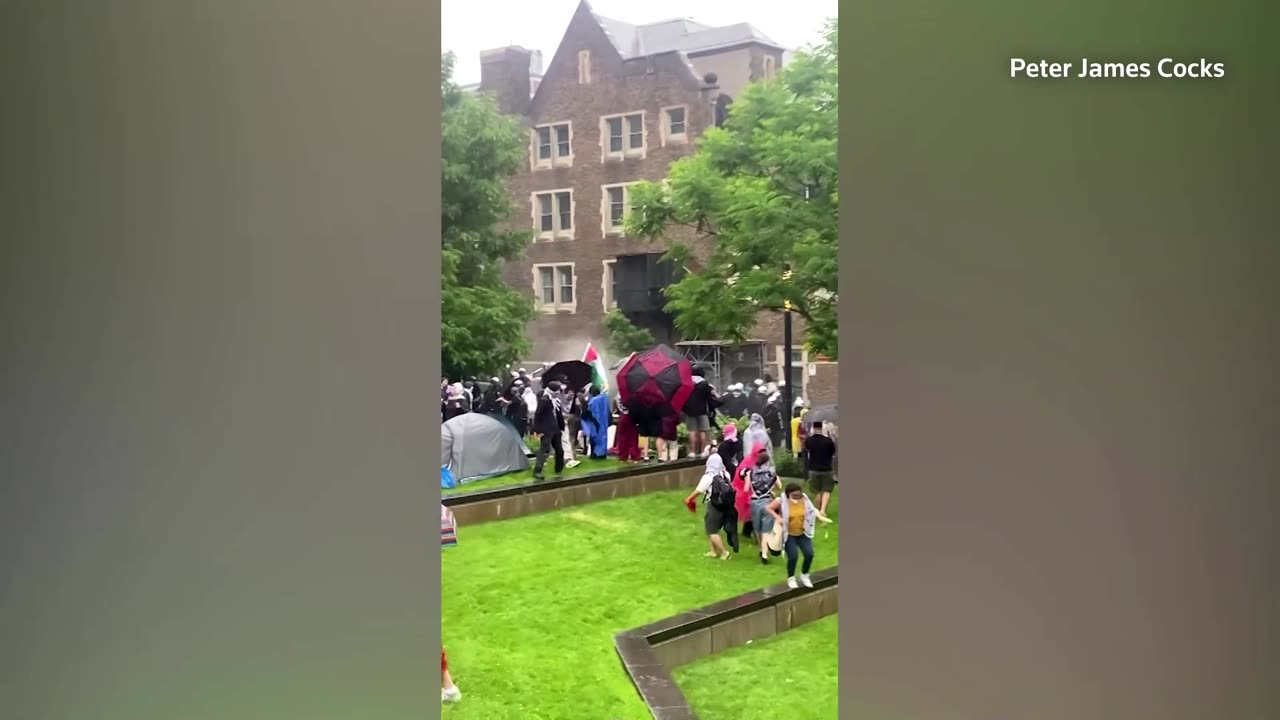 Police use tear gas on pro-Palestinian protest at McGill