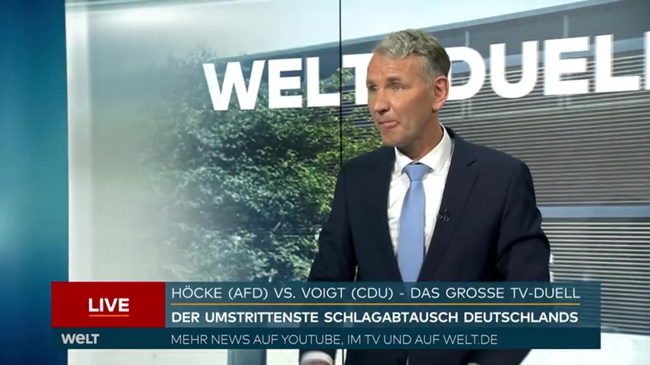 TV-DUELL: Remigration? Migration? Höcke (AfD) und Voigt (CDU) liefern sich Schlagabtausch bei WELT