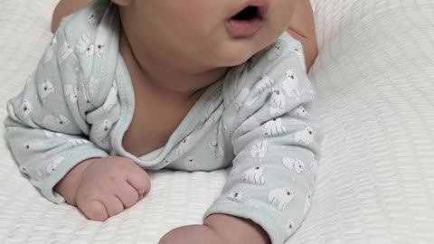 Baby in tummy time