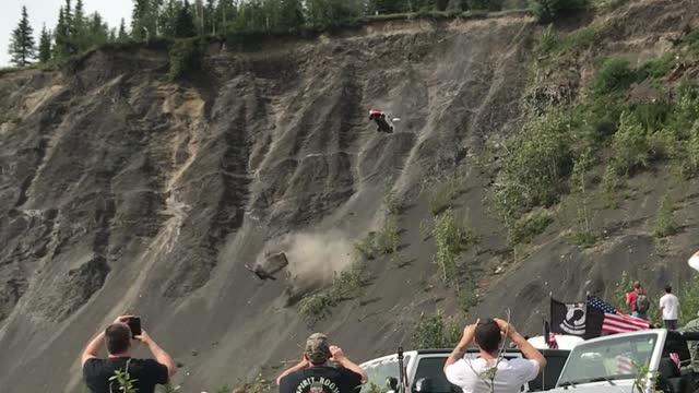 Cars Launch Off Cliff