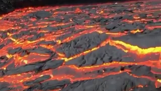 Lava Vulcanica do vulcão kilauae Havaí