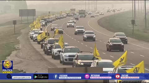 Khalistan Referendum Car Rally (EDMONTON) July 20, 2024 | Politics Punjab Tv