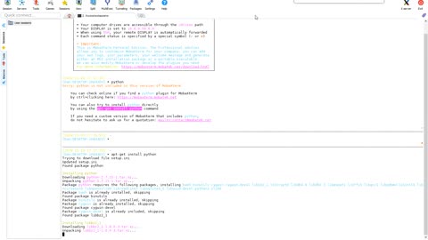 Python Tutorial 1 getting started with mobaxterm (linux based)