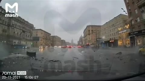 The accident got on camera.