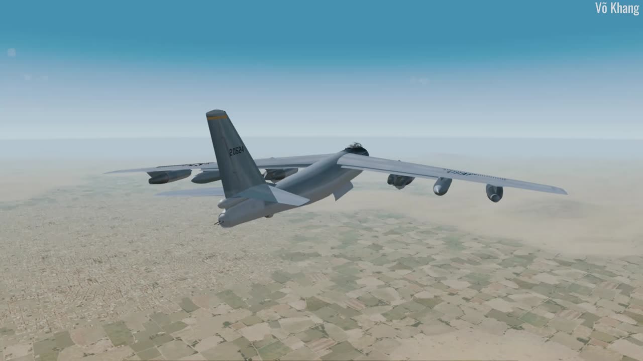 B-47 Stratojet medium bombers conduct bombing raids