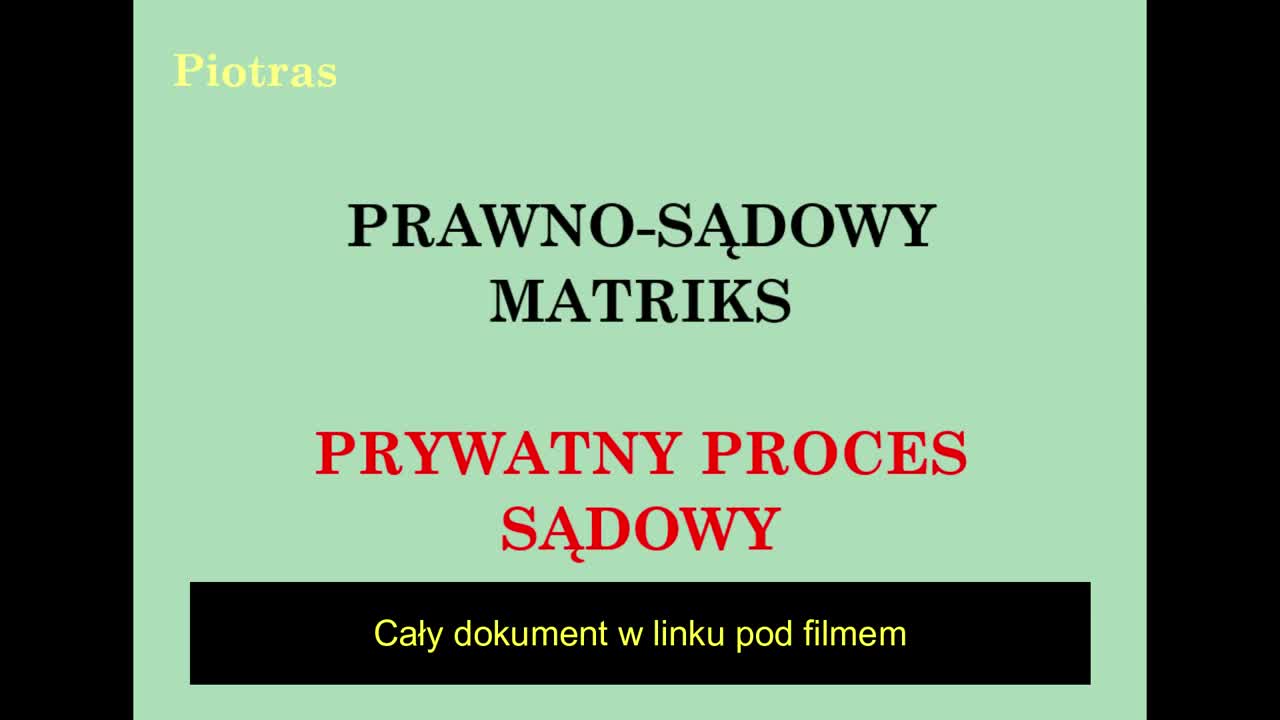 Wyskakujemy z gara Prywatny proces sądowy