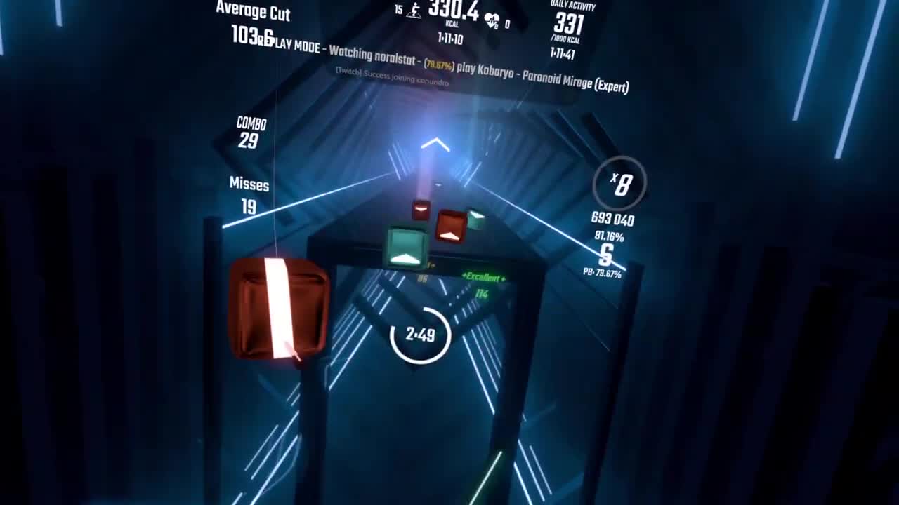 Beat Saber Paranoid Mirage (Expert) - I FINALLY BEAT THIS!!!!