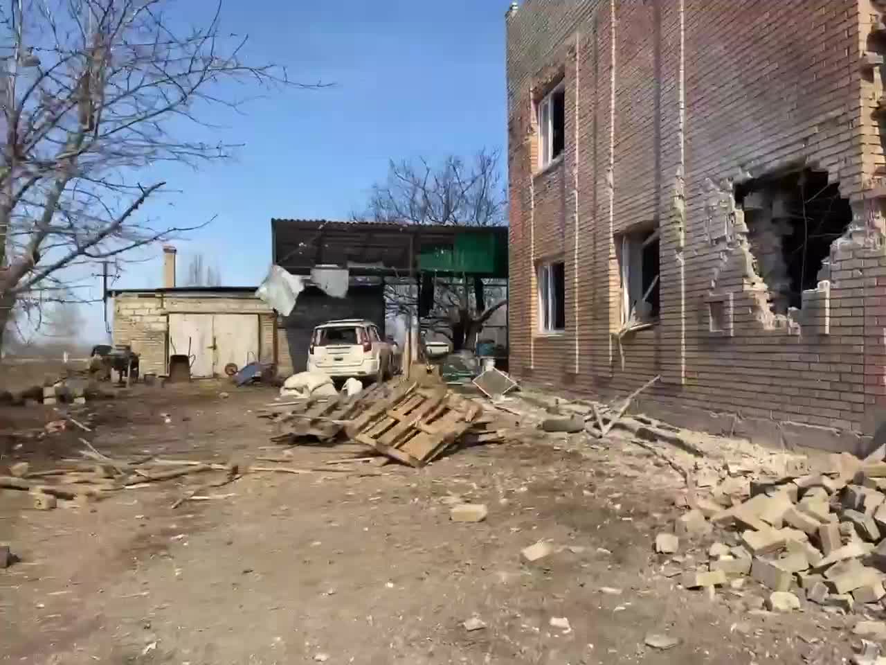 Consequences of the shelling of the village of Mikhaylovka