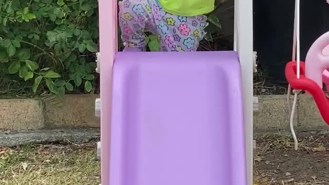 My 18 month daughter doing slide on her own