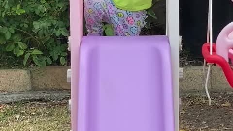 My 18 month daughter doing slide on her own
