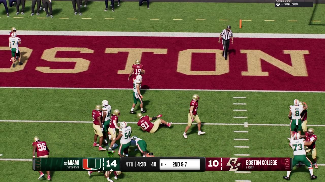 College football 25 - Regs H2H Boston College VS Miami Hurricanes Goes Down to the Last Second!