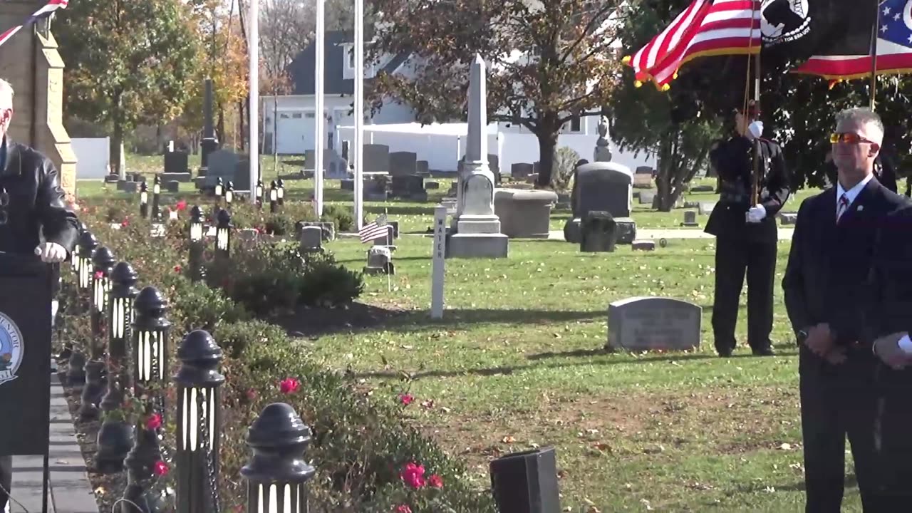 Sean Blake acknowledges the local veterans