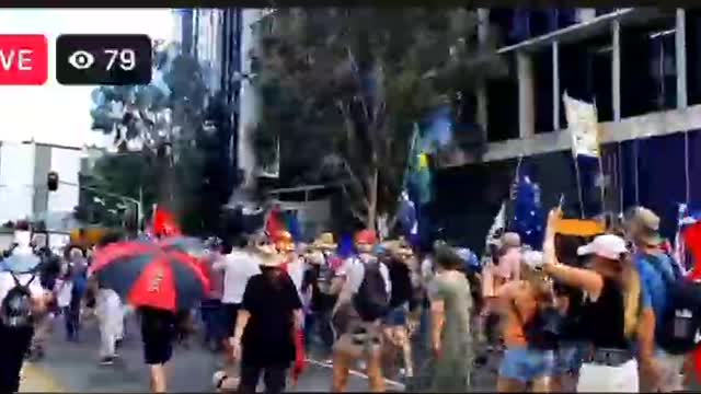 Australians Take To the Streets of Brisbane, Refusing to Allow an Endless State of Emergency