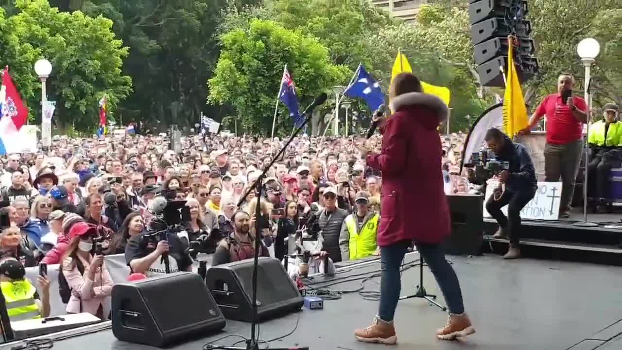 Evelyn Rae at the Sydney Freedom March