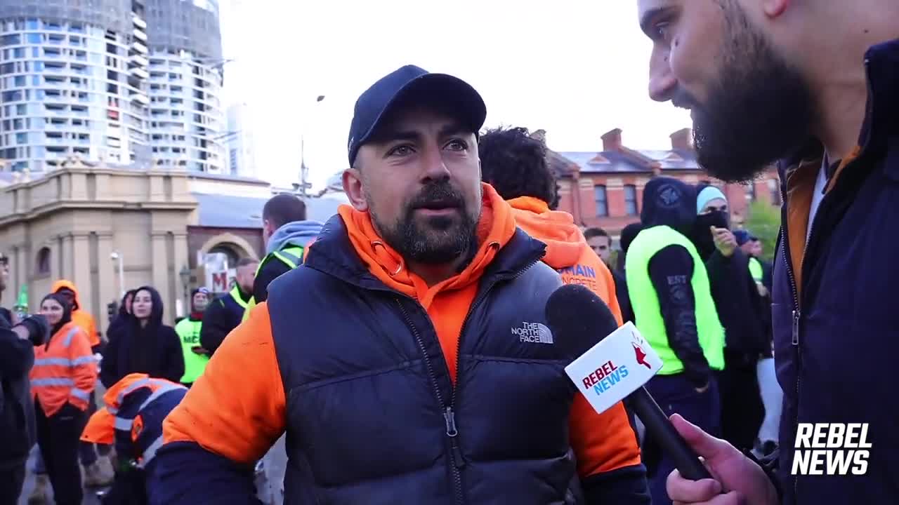 Melbourne, Australia Contractors Vaccine Mandate Protest