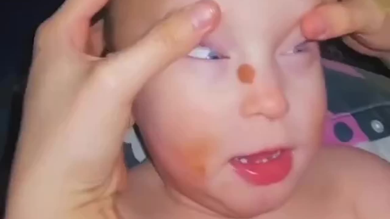 Funny baby scene