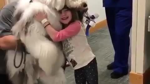 Dog and cut girl 👈😂