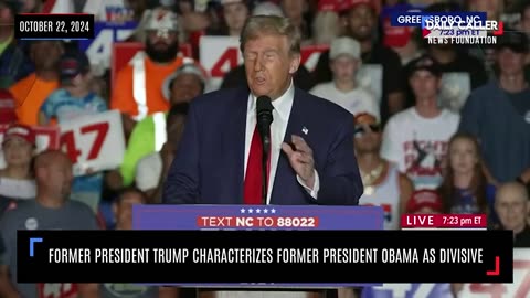 Trump Calls Former President Obama as a "Divider"