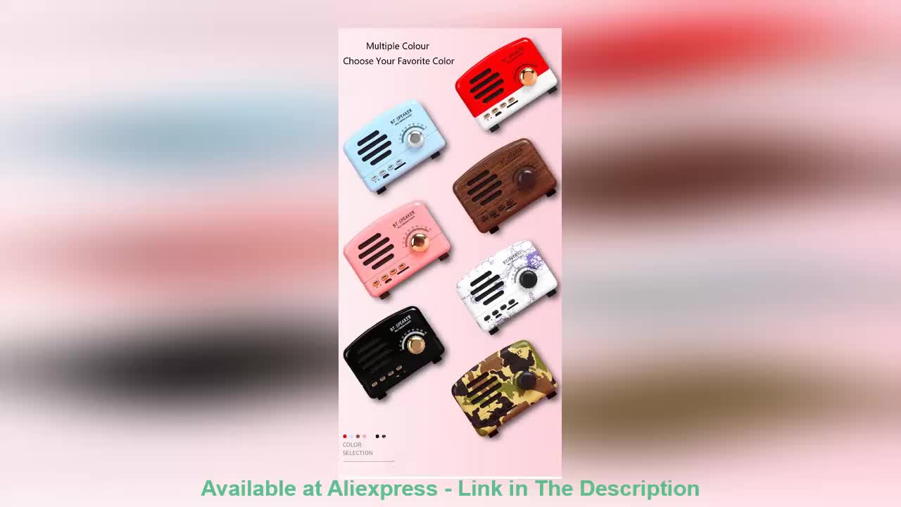 ✅ Retro Portable Bluetooth Speaker Retro Mini Portable Wireless Bluetooth Speaker Radio USB/TF Card