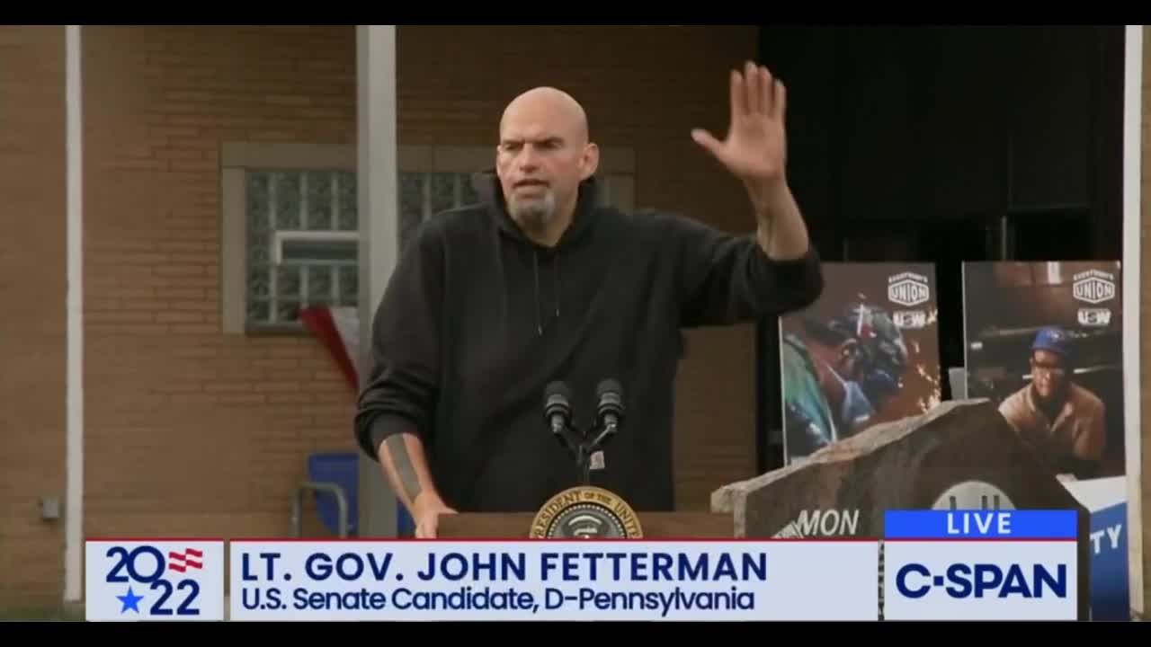 John Fetterman Speech to Say Voters is Very Disappointing 😭😭😭