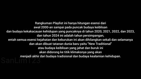 TATANAN BUDAYA DUNIA SEDANG DIPERSIMPANGAN, APAKAH