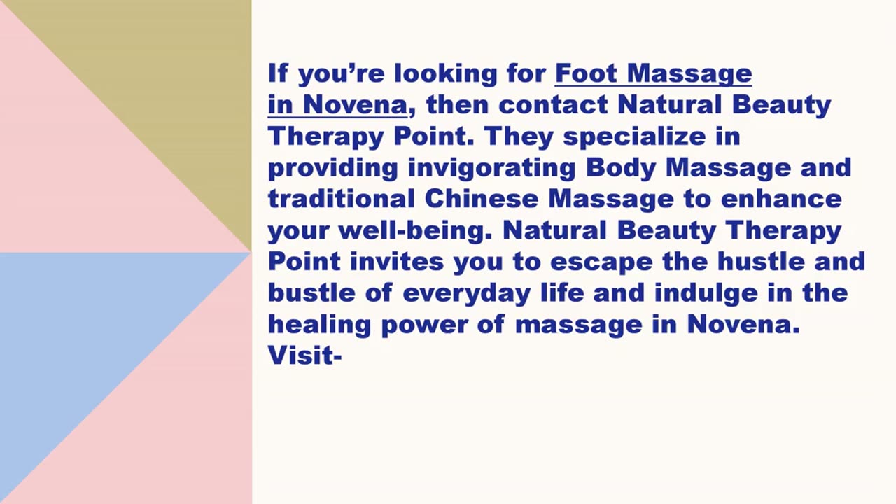 Best Foot Massage in Novena