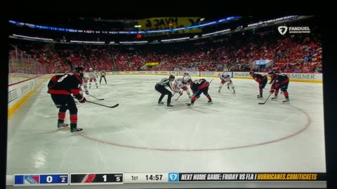 NYR vs CAR - Hurricanes Lead 1-0