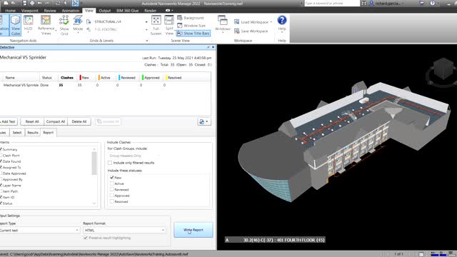 NAVISWORKS MANAGE 2022 LESSON 26: CREATING XML, HTML AND TEXT REPORT