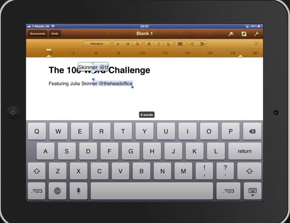 Cortar y pegar de un ipad