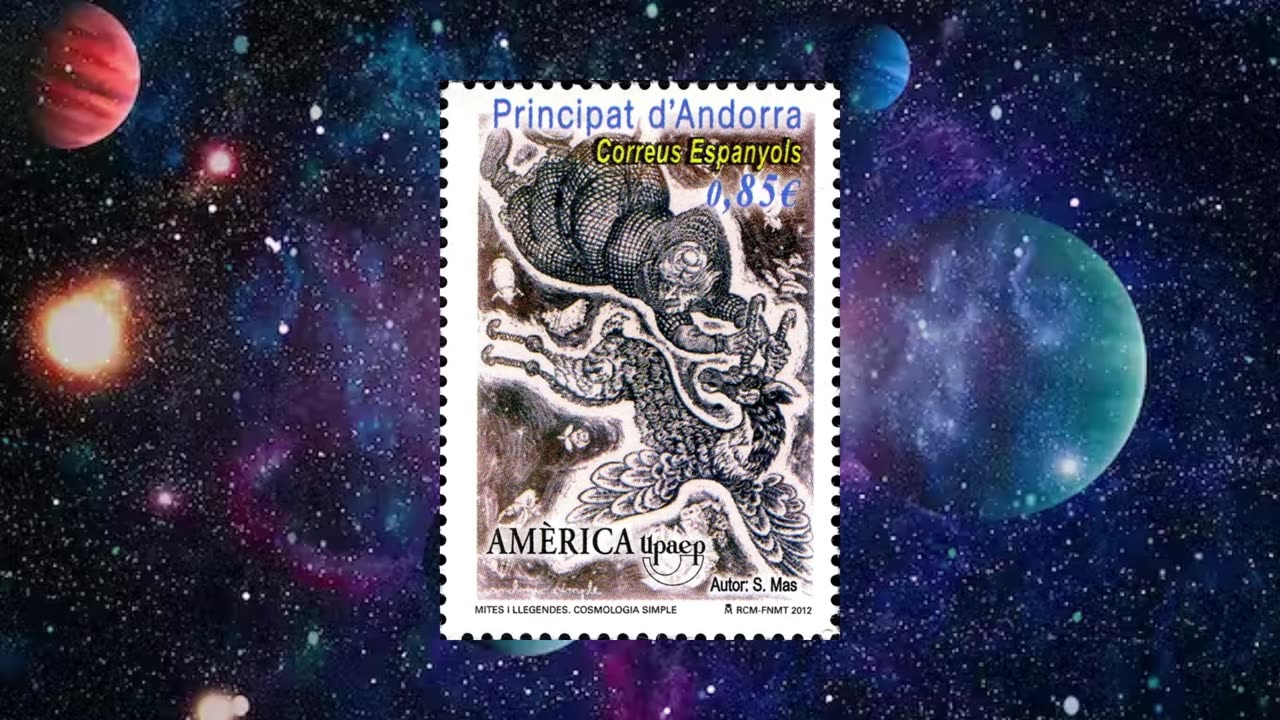 Astronomy and Space Stamps - Andorra (Spanish)