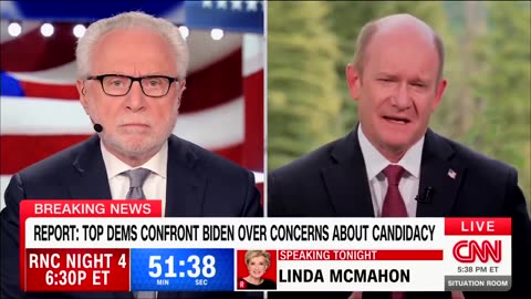 Chris Coons avoids denying Biden's potential exit from the race, evading the question three times