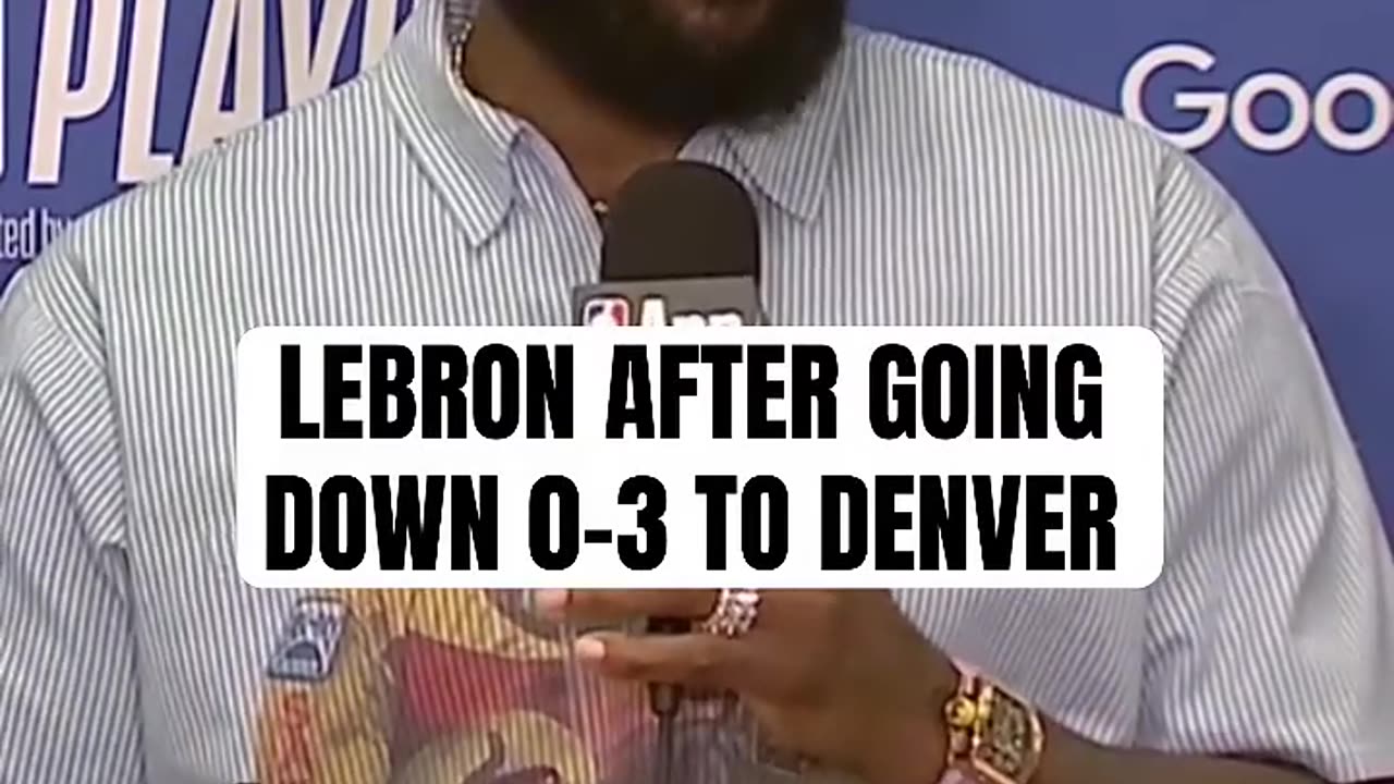 LEBRON JAMES UPSET AFTER GOING DOWN 0-3 AGAINST DENVER NUGGETS