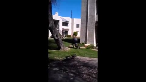 Biking right into metal square fail