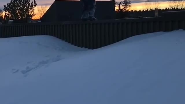 Fence Backflip Ends With Face Straight Into Snow