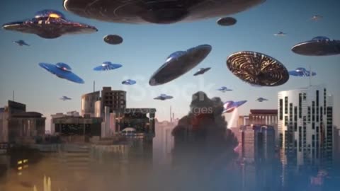 UFO over a city