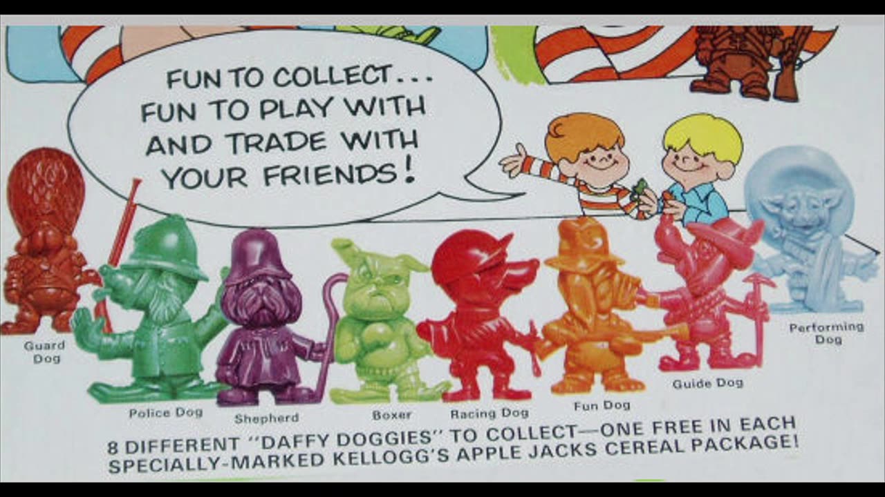 1971 Apple Jacks Daffy Doggy Cereal Toys